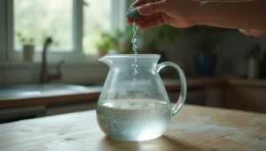 Piedra sumergida en agua para observar el desplazamiento de volumen y el empuje
